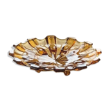 Orange yellow glass fruit cup