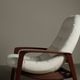 Vintage Teak "Scoop" chair with ottoman by R.Huber & Co