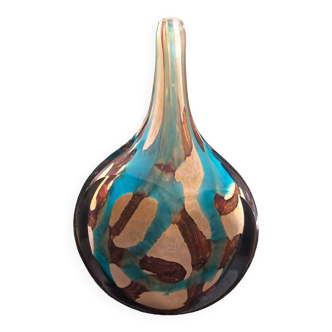 Soliflore vase in blown glass signed Mdina Malta 1970s