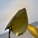 Rhubarb leaf floor lamp brass design Tomaso Barbi Italy an70