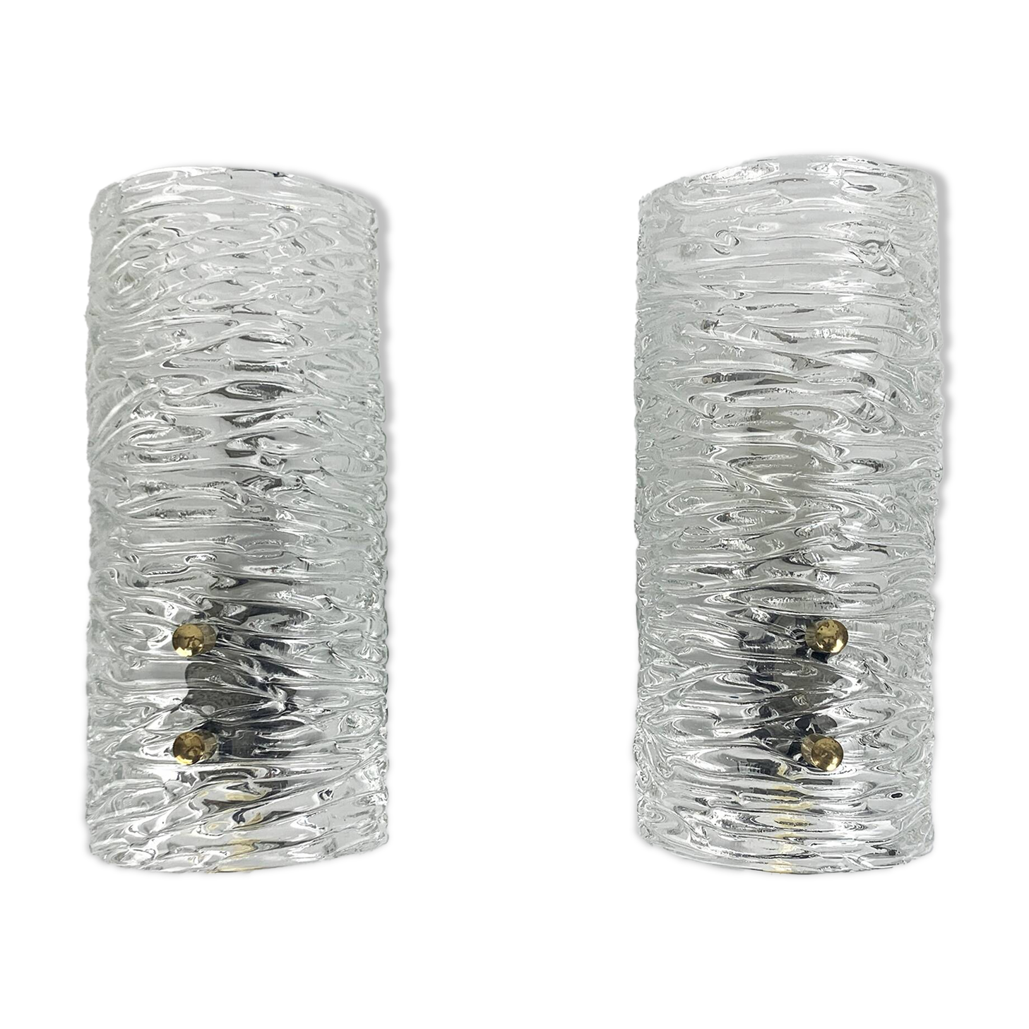 Pair of Swedish sconces 8493 Carl Fagerlund for Orrefors, 1960s