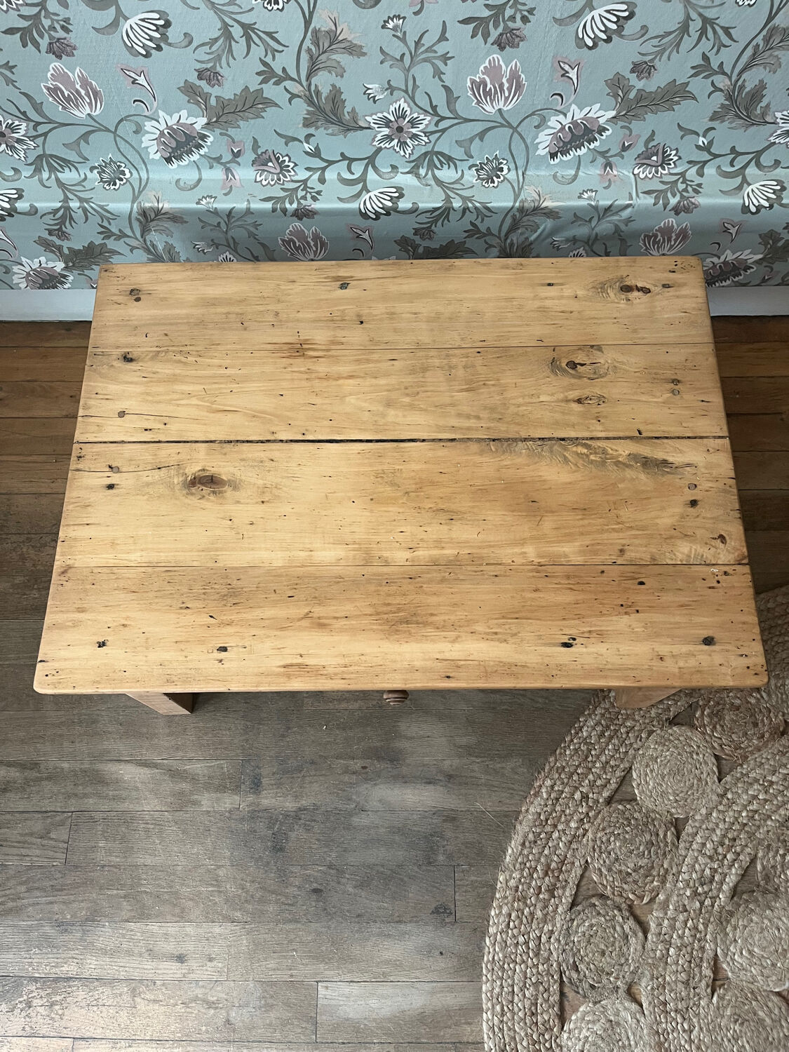 Table basse de ferme vintage (rénovée)