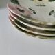 4 barbotine plates with pansies H. Boulenger Choisy-le-Roi