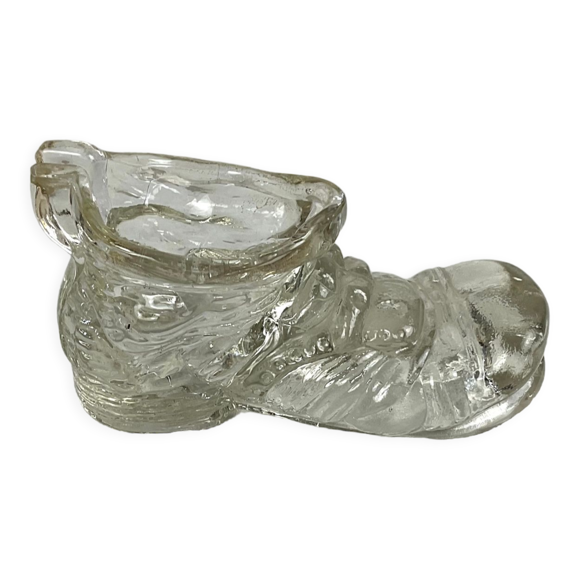 Vintage glass shoe ashtray