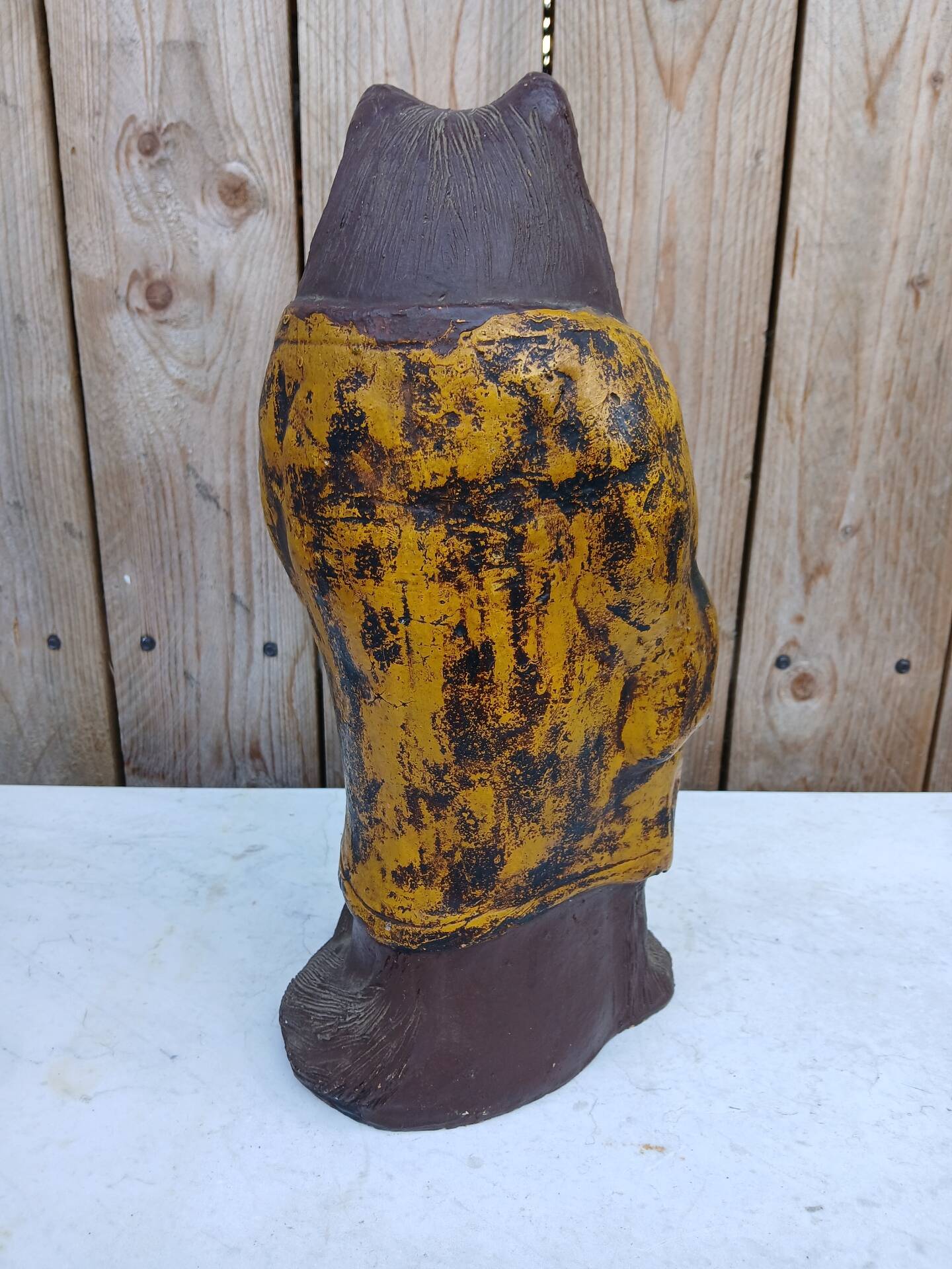 Tanuki statue in handcrafted terracotta