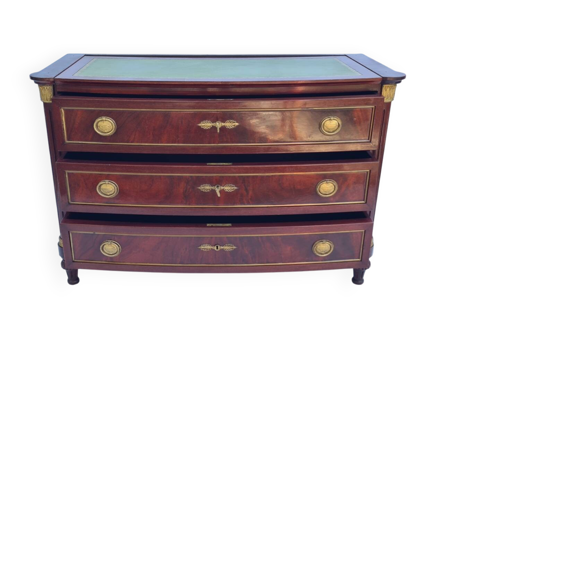 Commode style Louis XVI placage en acajou