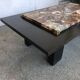 Coffee table with petrified wood top
