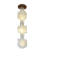 Very large cascading chandelier in mother-of-pearl, Verner Panton style, 1970.