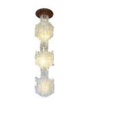 Very large cascading chandelier in mother-of-pearl, Verner Panton style, 1970.