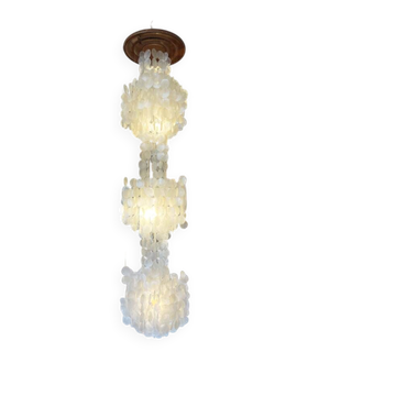 Lustre cascade en nacre esprit Verner Panton, 1970