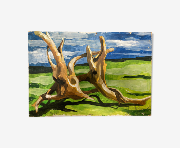Peinture de paysage vintage