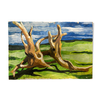 Peinture de paysage vintage