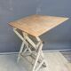 Table with architect's mechanism 1960 in white lacquered wood