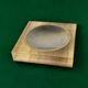 Lucite & rattan ashtray, Christian Dior style, circa 1970