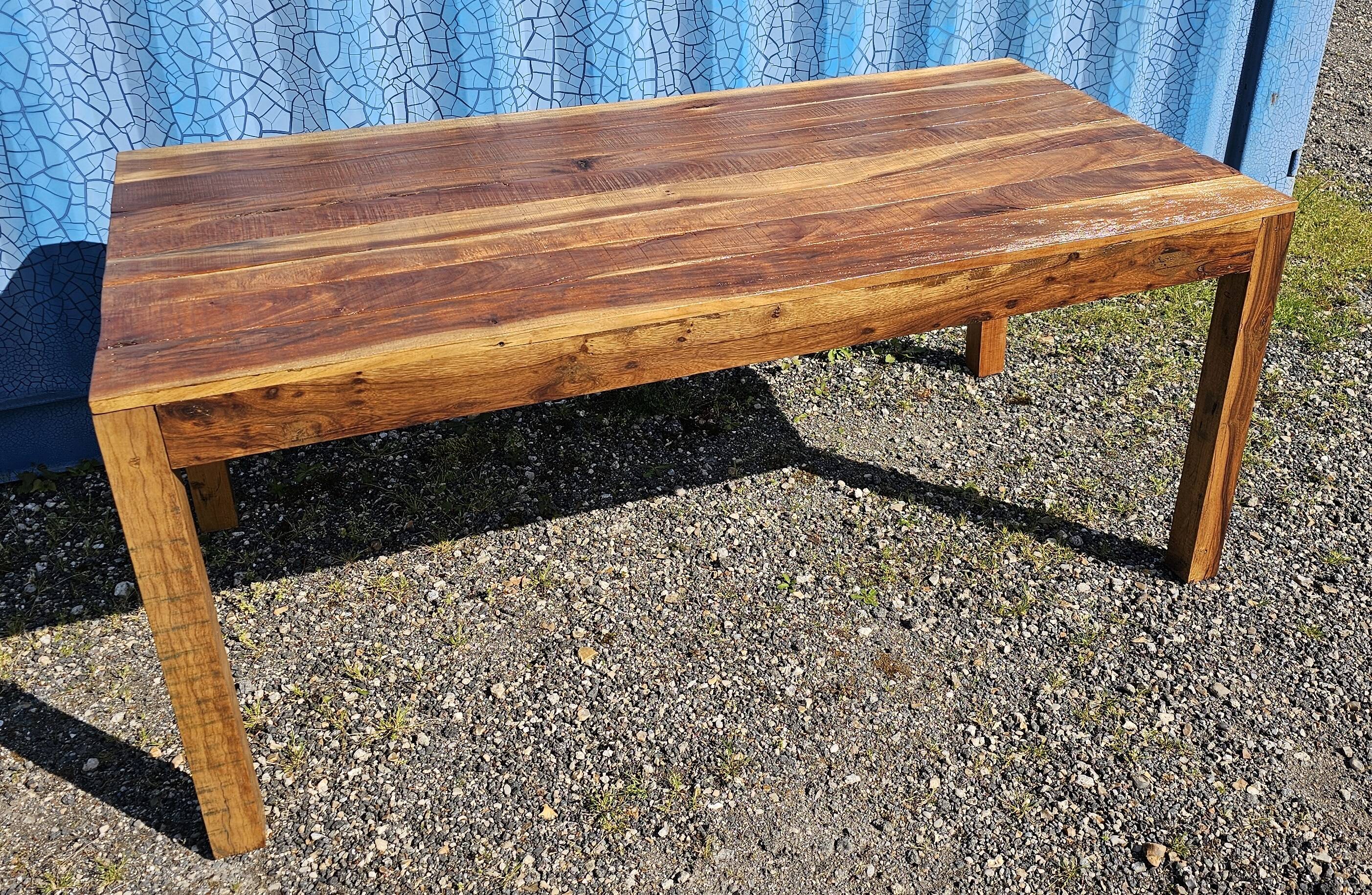 Rectangular teak dining table