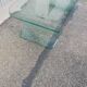 Table basse vintage verre galbé