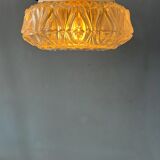 Vintage 30s flush mount glass ceiling lamp