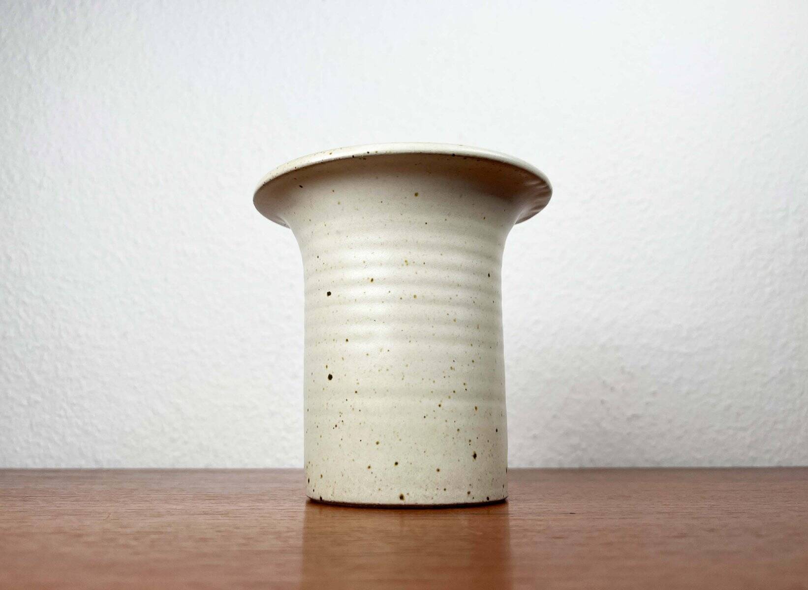 Minimalist vase from a Danish studio by Jette Andersen Keramik, 1960s.