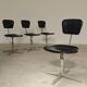 1 adjustable industrial chair metal Czechoslovakia 1960