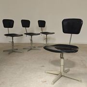 1 adjustable industrial chair metal Czechoslovakia 1960