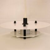Vintage Laterna Danica Pendant Lamp: White & Black Danish Design