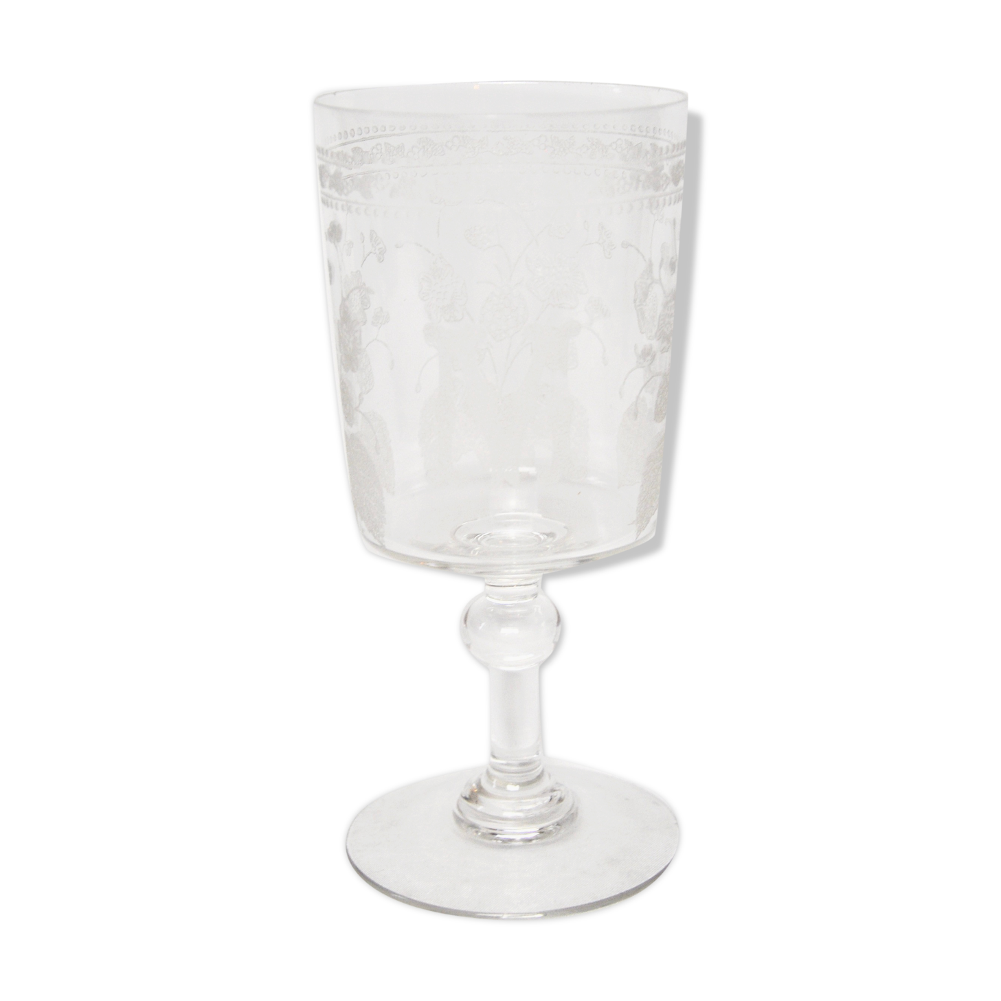 M crystal-infused foot glass