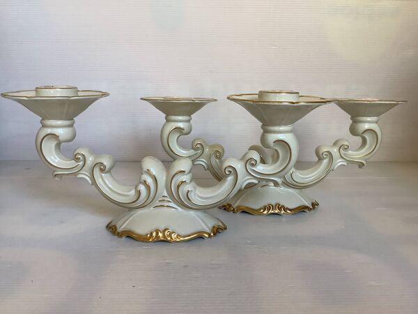 Paire de bougeoirs double bavaria edelstein