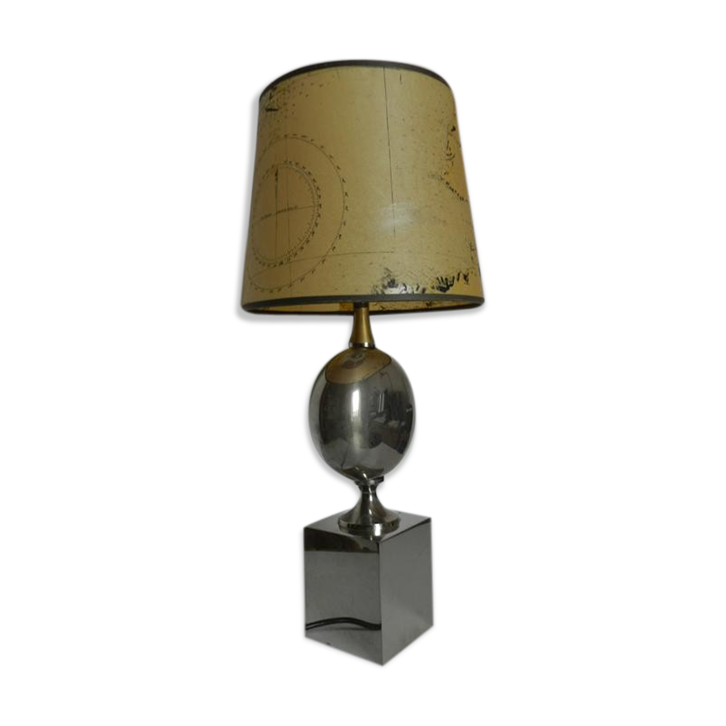 Lampe métal chromé Philippe Barbier
