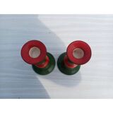 Pair of earthenware candlesticks from the brand: LR