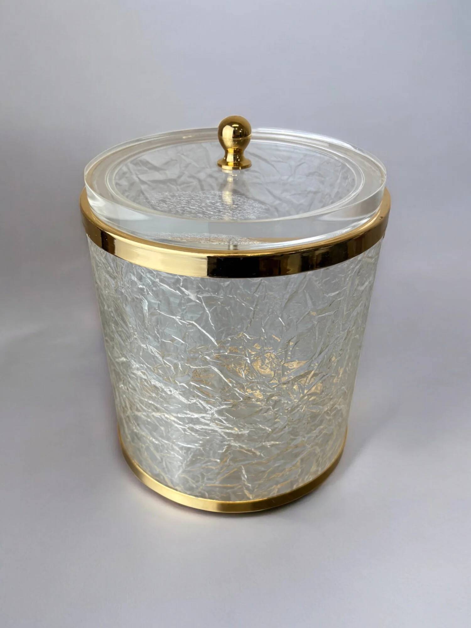Dior style ice effect lucite box, Italy, 1970s