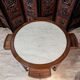 Round mahogany pedestal table Louis XVI