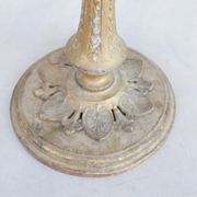 Art deco french wooden and metal gilt floor lamp