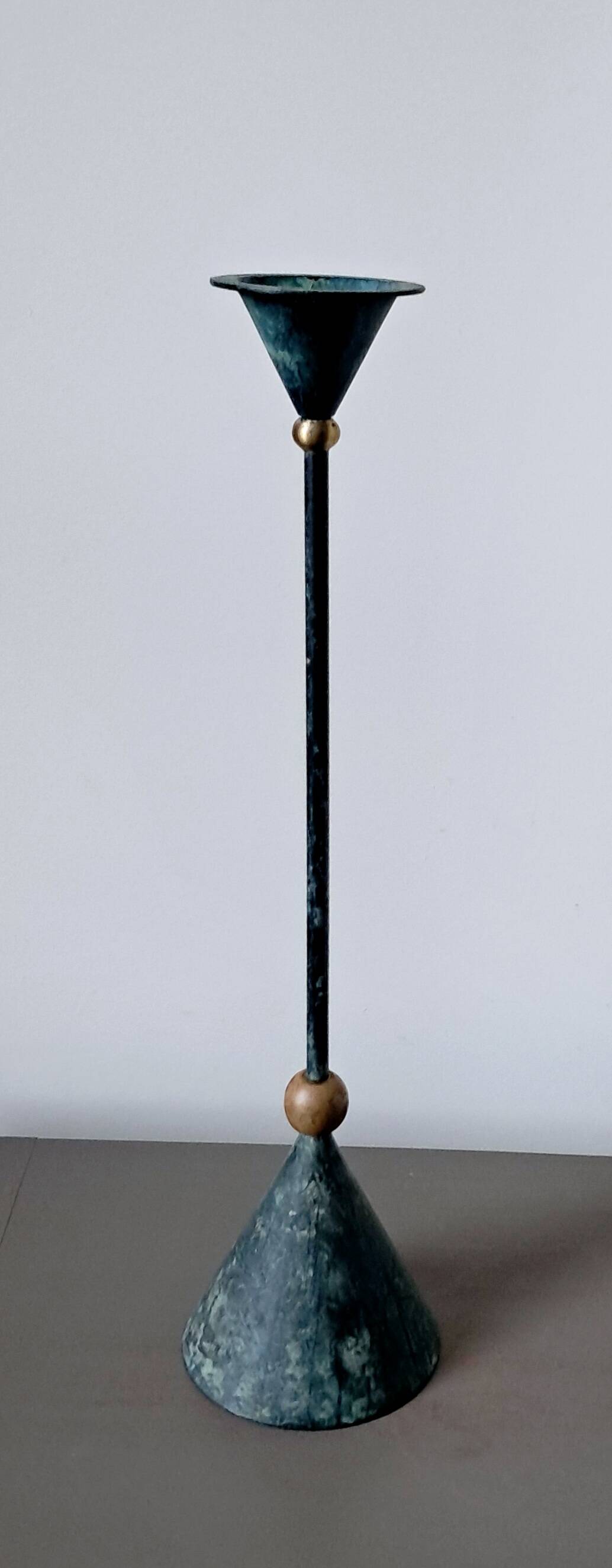 Metal candle holder. Christian de Beaumont