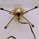 Vintage 1950 Arlus table lamp / Golden metal tripod and opaline