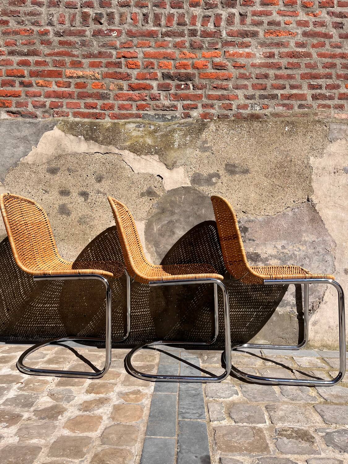 Italian rattan chair from the 1970s