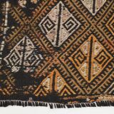 5x7 Brown Color Kilim Rug, Orientel Turkish Kilim, 153x202Cm