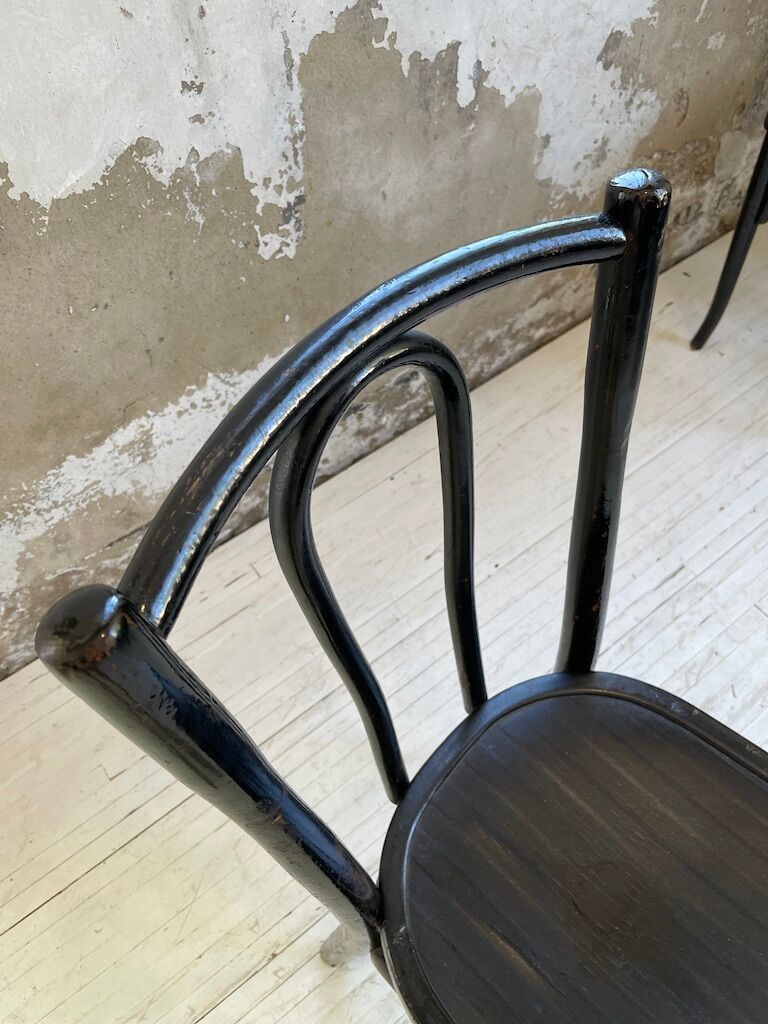 Lot 11 black Baumann bistro chairs