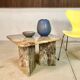 Table d'appoint ou table basse en marbre multicolore, Italie, années 1970