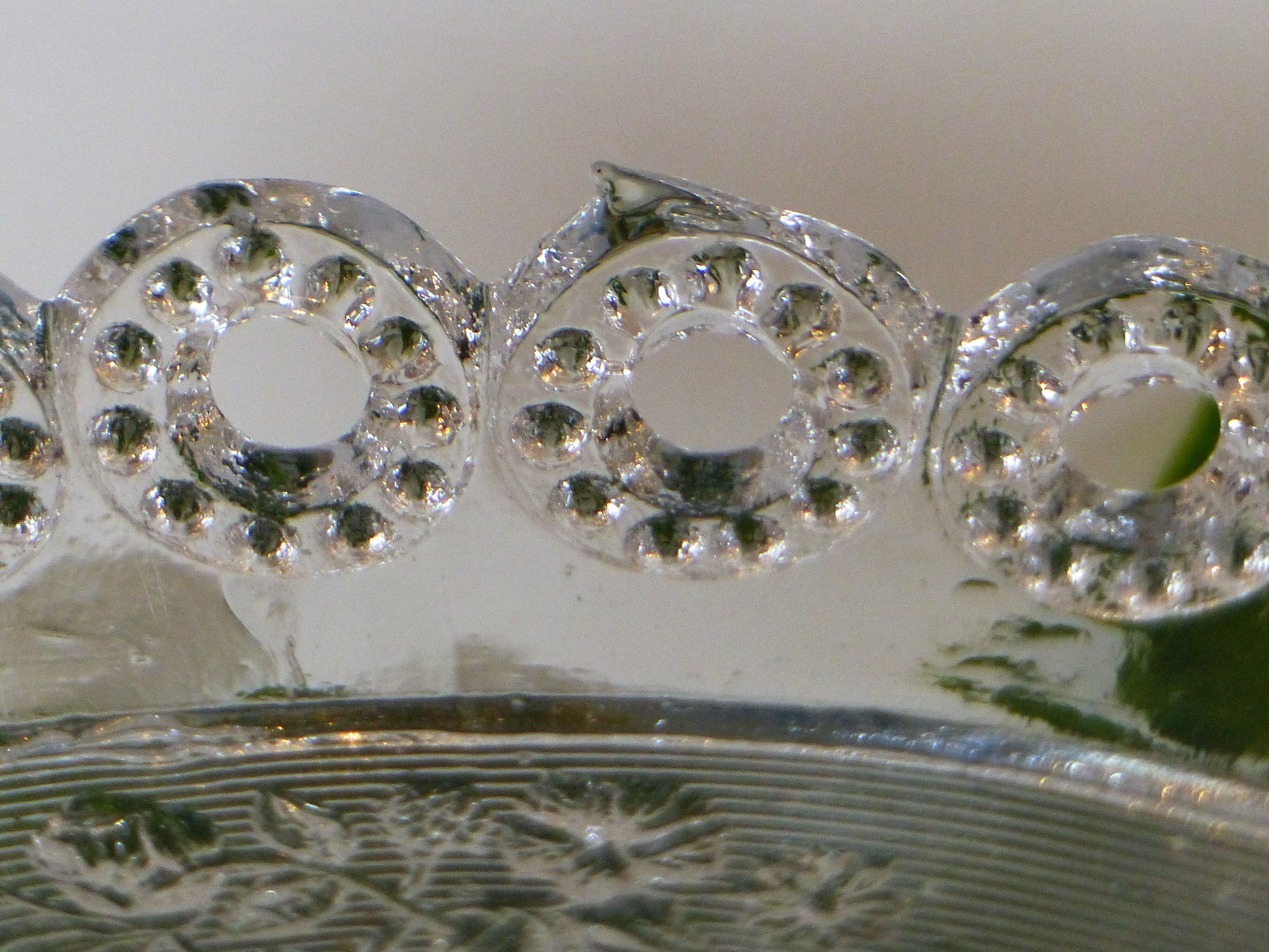 Fruit cup on foot moulded glass