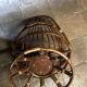Swivel rattan armchair