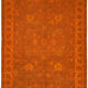 Handmade Oriental Decorative 1980s 267 cm x 372 cm Orange Wool Carpet