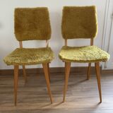 2 yellow moumoute chairs