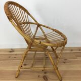 Rattan basket armchair