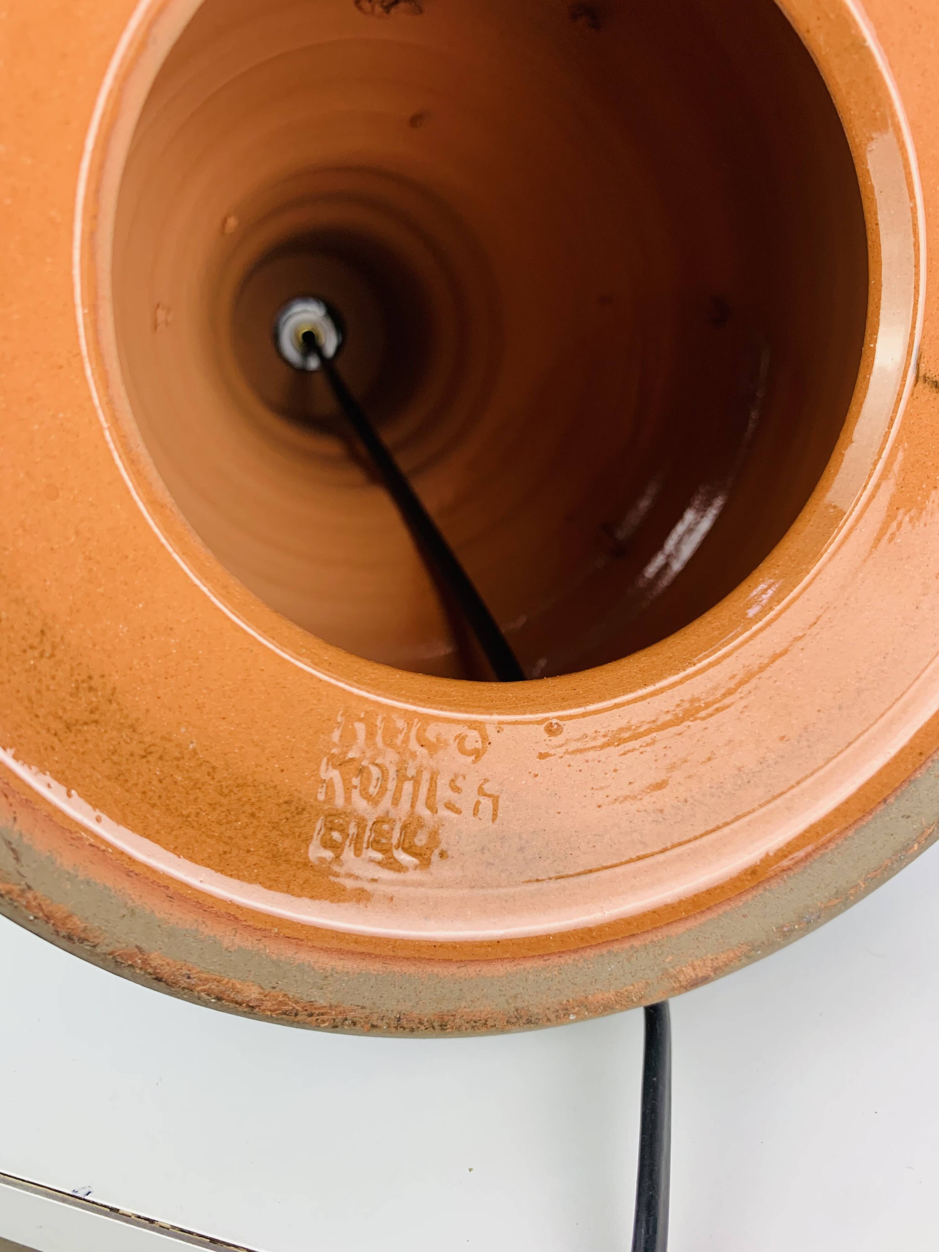 Lampe céramique Kohler Biel années 60, Suisse