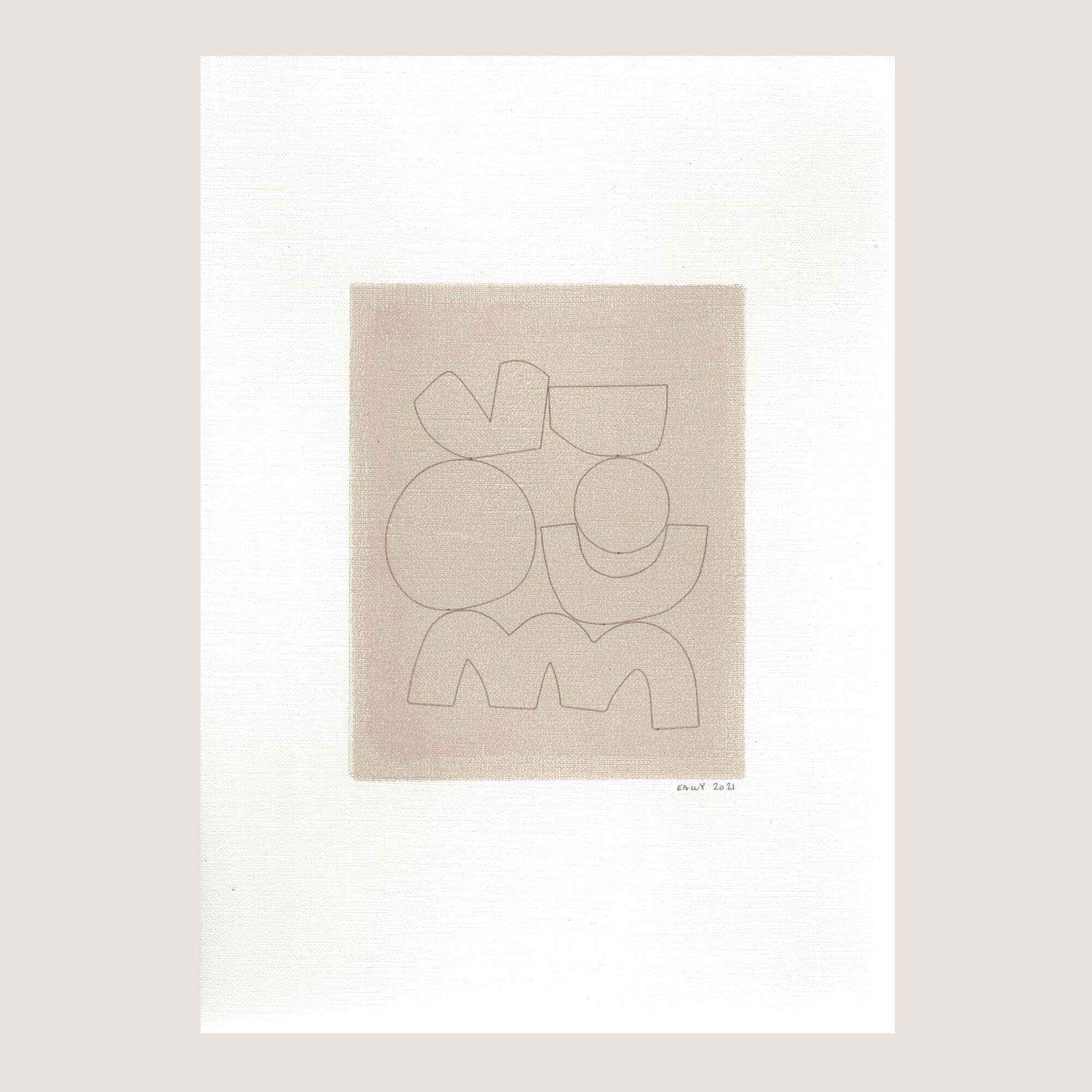 Illustration on paper • T468 • signed Eawy