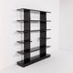 Vintage Italian design black gloss bookshelf, 1980’s