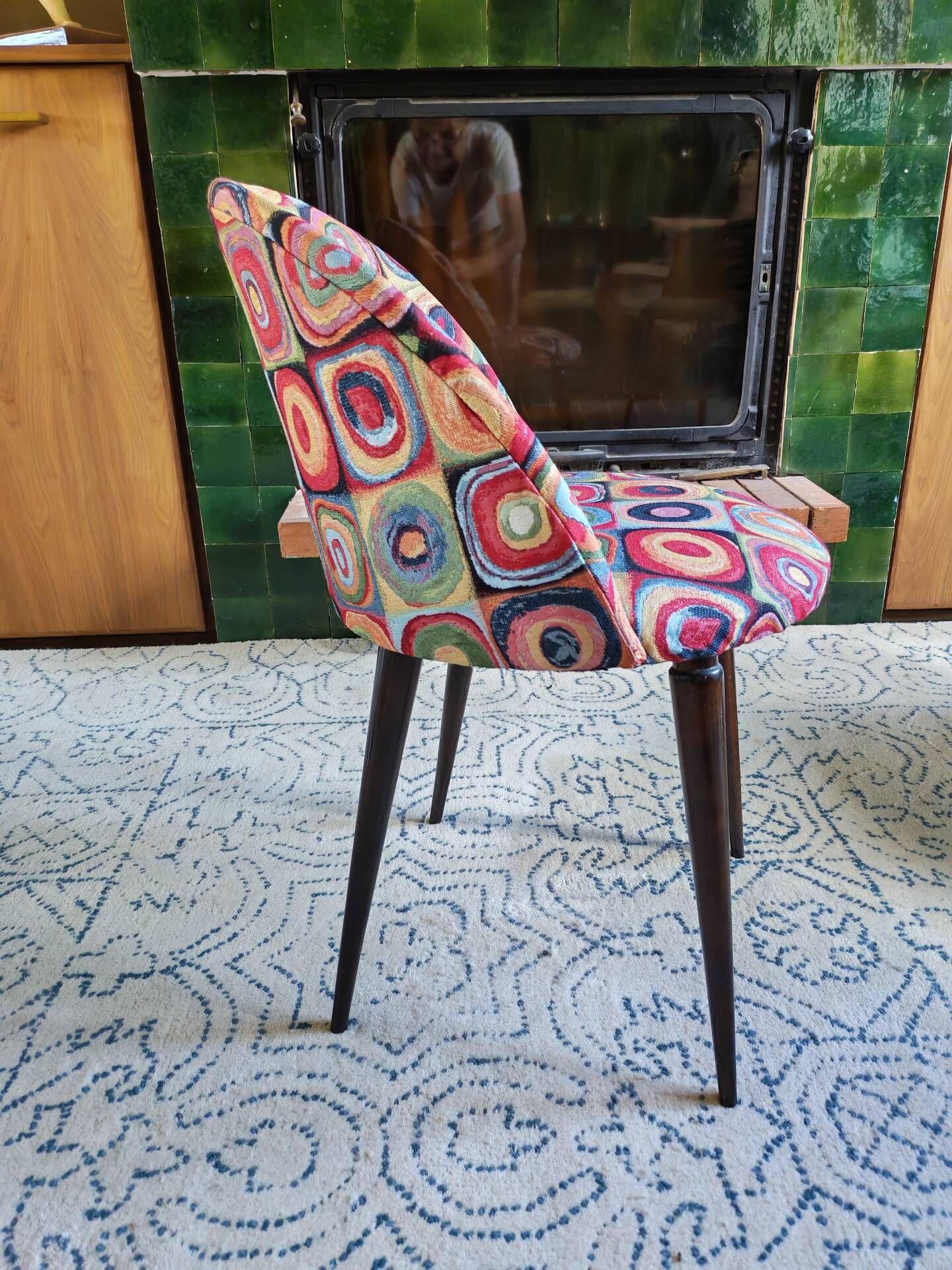 Pair of renovated vintage chairs from the 1950s.