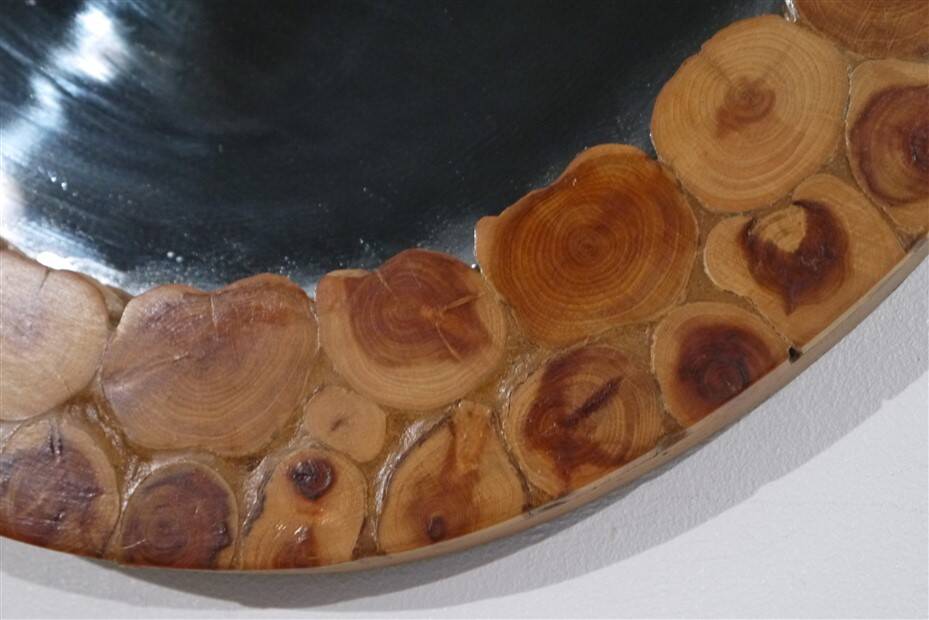 Vintage Scandinavian wooden mirror 1960