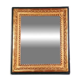 Miroir ancien cadre style LOuis XVI bois sculpté doré d'origine 40x34,5 cm