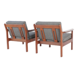 Set of two danish teak easy chairs (1960s)